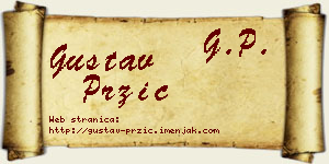 Gustav Pržić vizit kartica